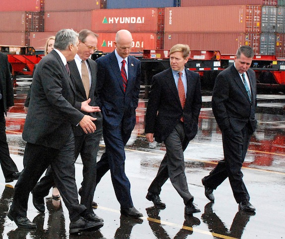 Gov. Scott might stand in the way of a bill that would close tax loopholes in Florida. (Photo via JAXPORT)