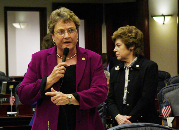 state Sen. Nancy Detert, R-Venice, led a group of Republicans who joined Democrats in voting against the "parent trigger" bill. (Photo courtesy of the Florida Legislature.)