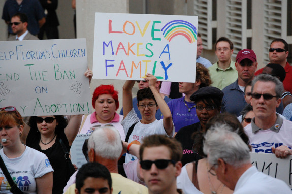 Gay rights activists and couples take on Florida's gay marriage ban. (Photo by MettaMomma)