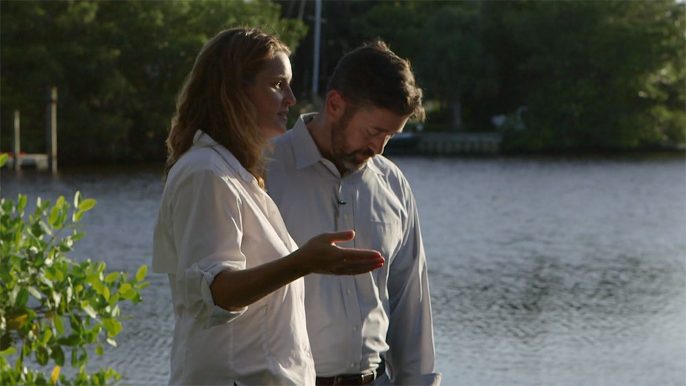 Bethany and Sean Quinn live across from the St. Lucie River, which they believe is too polluted to use.